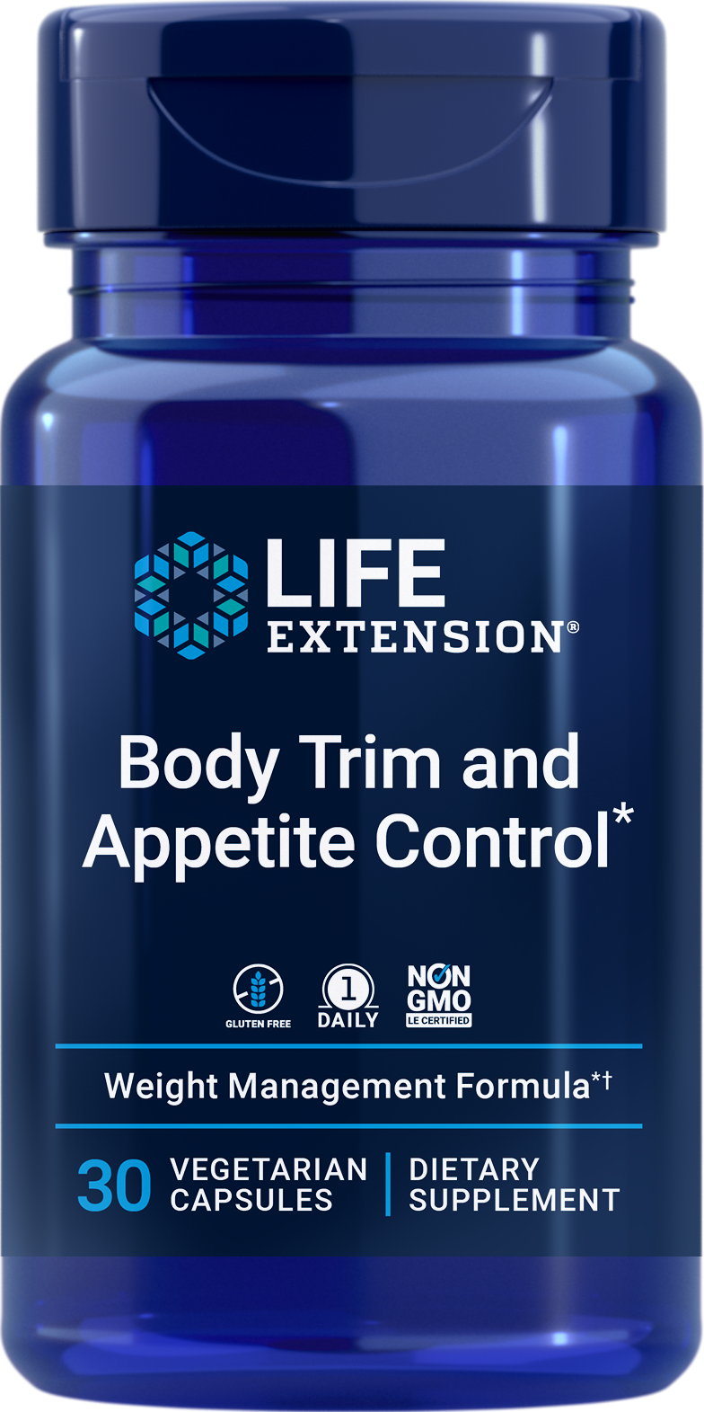 Life Extension new weight management supplement Body Trim and Appetite Control NonGMO Vegetarian GlutenFree once daily