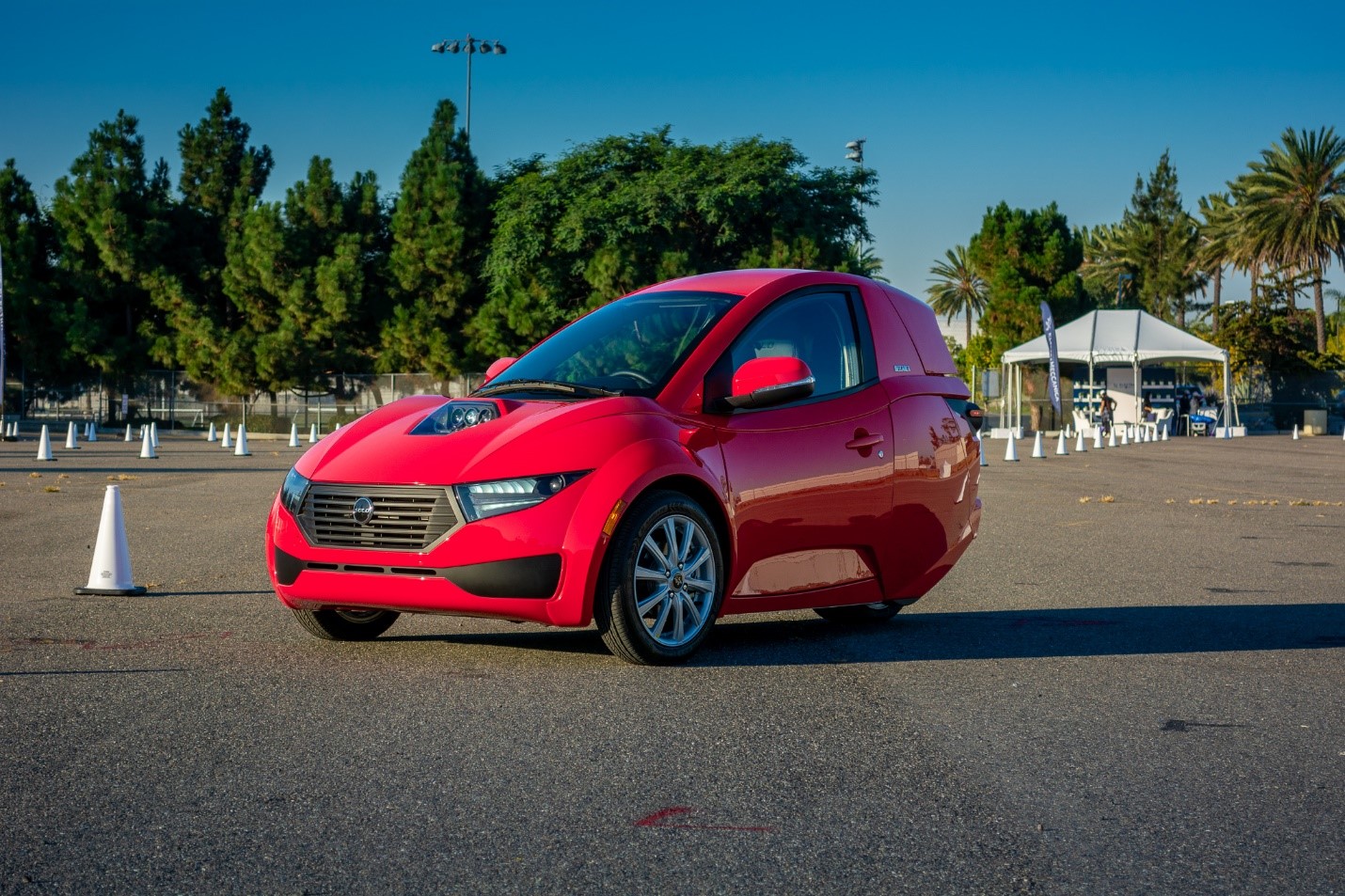 Production SOLO EV at the Company's 'ride-and-drive' press event in Santa Monica, CA.