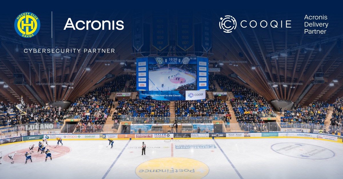 Acronis announced a new three-year TeamUp partnership in Switzerland with Hockey Club Davos AG (HCD) and COOQIE.