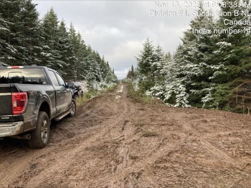 Figure 2: Resource Road access leading towards the drill pad.