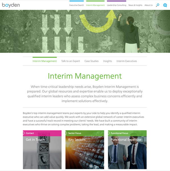 Boyden Interim Management Website