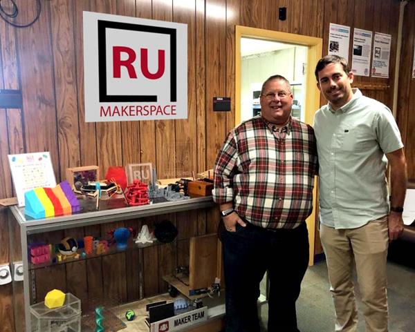 Photo caption: Lee Pagenkopf, Founding Manager, Rutgers Makerspace (right) thanks Infragistics CEO Dean Guida, Infragistics (left) for providing professional software development tools to Rutgers students, faculty and staff.