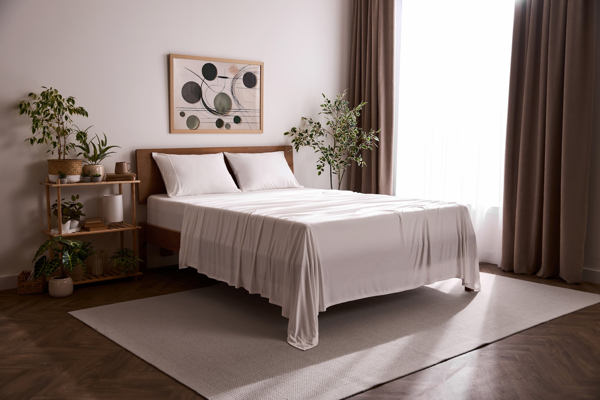 Cloudten by Mellanni's natural-fiber cotton sheet set, available exclusively at Mellanni.com.