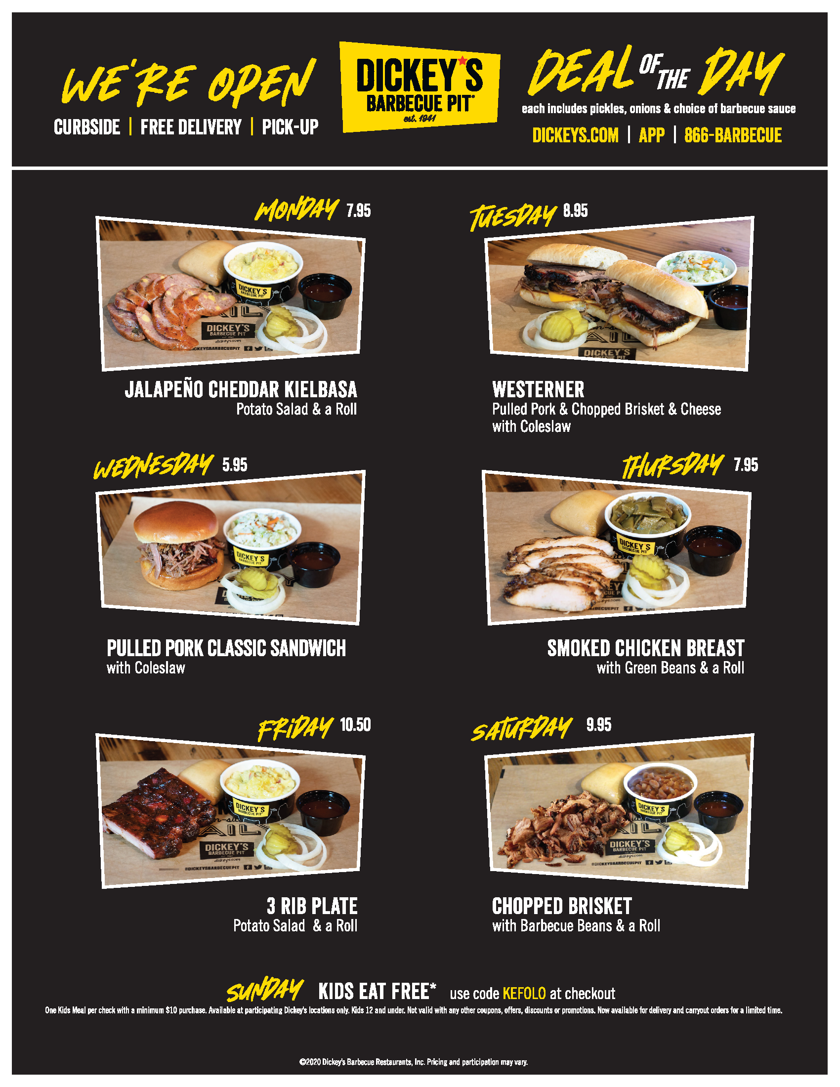 Dickies 2025 menu prices