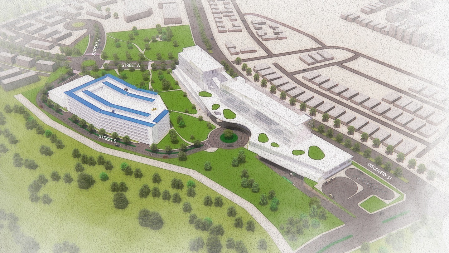 Artist rendering of the new Scripps San Marcos Medical Center campus being planned by Scripps Health.