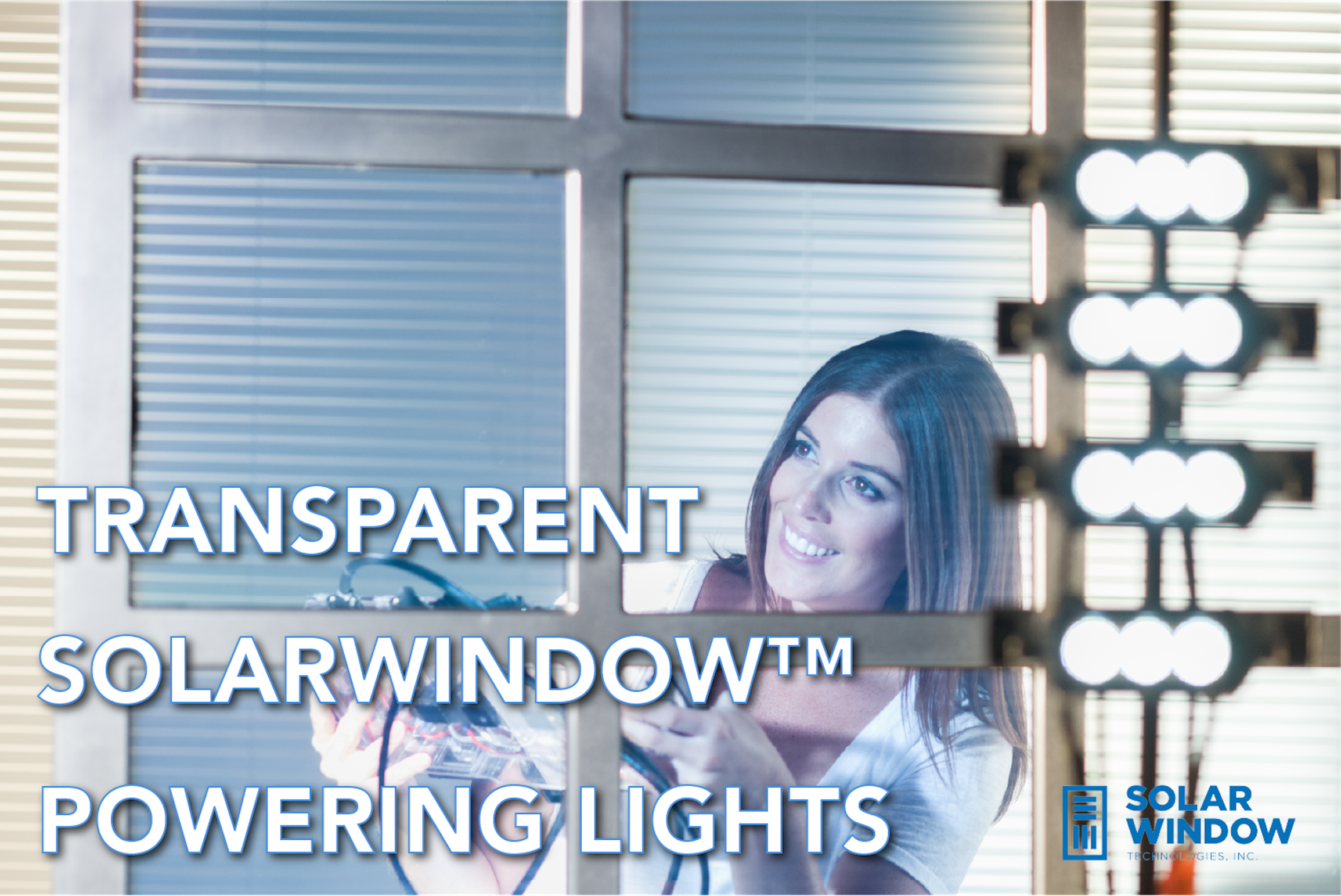 Transparent SolarWindow™ Powering Lights