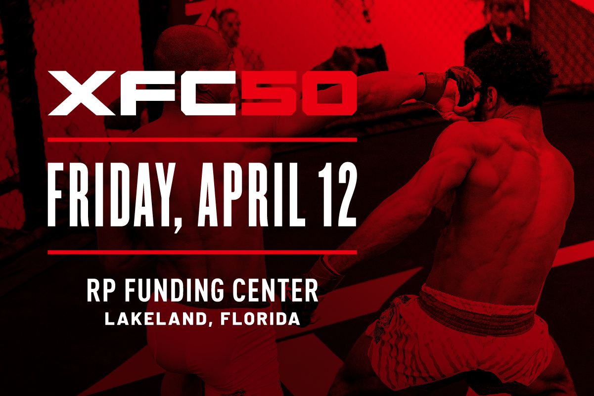 XFC Global will host its first Xtreme Fighting Championships live MMA event, XFC 50, at the RP Funding Center’s Jenkins Arena in Lakeland, Florida, on April 12. Tickets for XFC 50 go on sale on February 29 at XFCFight.com or at the RP Funding Center box office.