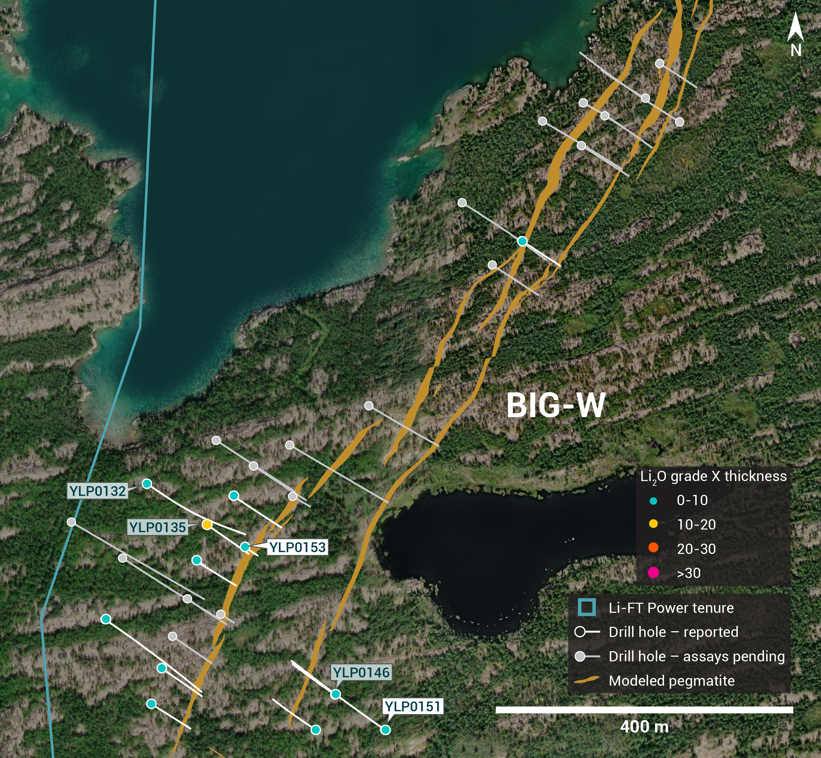 Individual Drill plans YK pegmatites Big W NR 22 GT V2