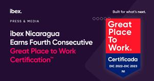 This will be the fourth year in a row ibex Nicaragua is recognized as a Great Place to Work.