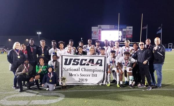 The Berkeley College Men's Soccer team, New York, captured its first United States Collegiate Athletic Association (USCAA) Division II National title on November 11, 2019, in a 3-0 victory against Johnson & Wales University – Charlotte. 