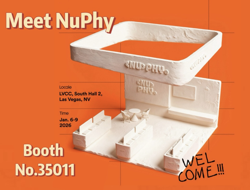 NuPhy CES 2026 booth design at LVCC South Hall 2, Booth No. 35011