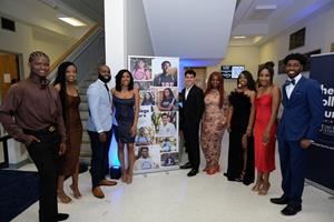 Members of the cast of The College Tour participated in a Blue Carpet premiere of the new episode at Jackson State University.