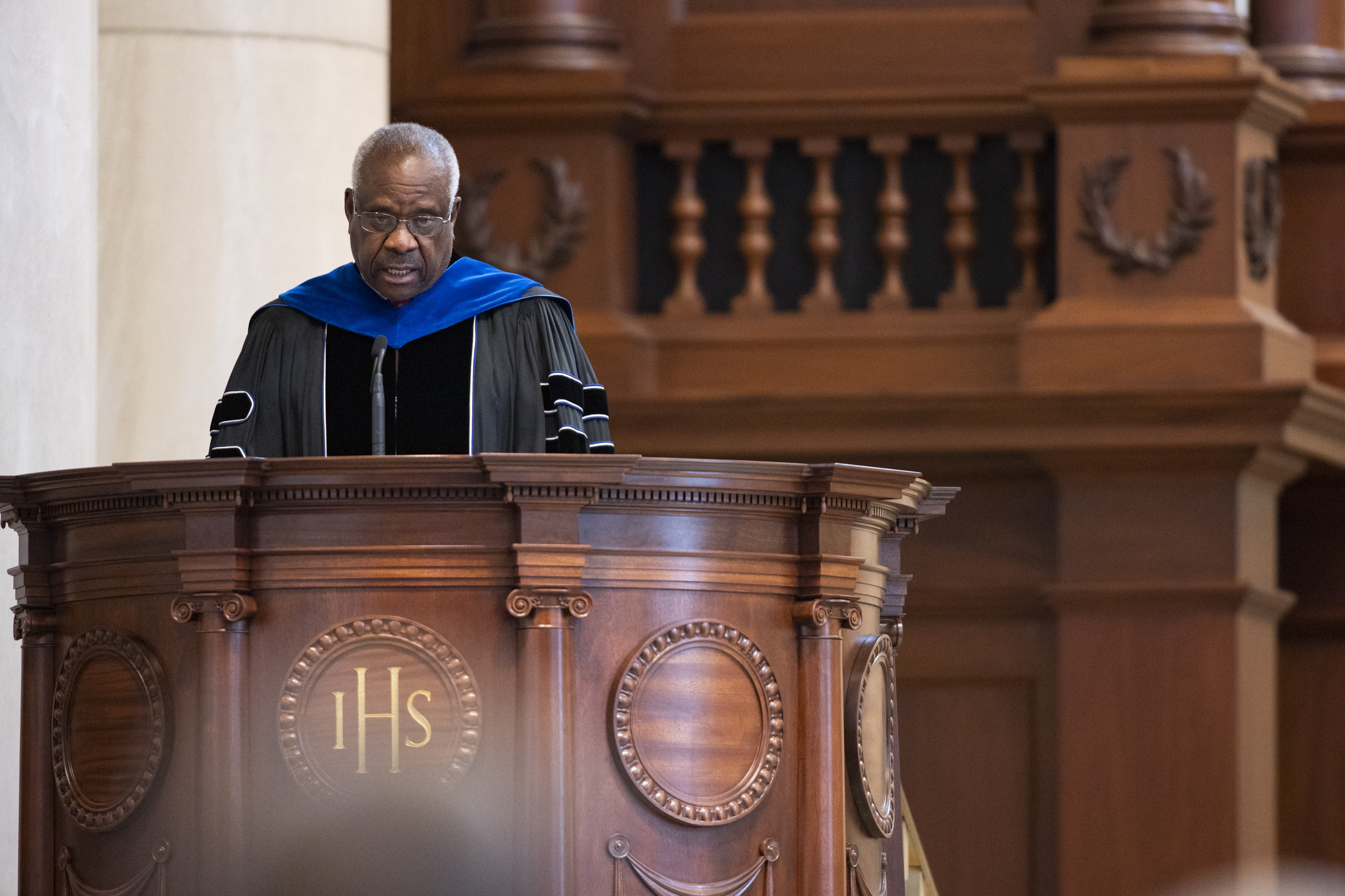 Clarence Thomas, associate justice of the Supreme Court of the United States, as the featured speaker providing the dedication of Christ Chapel. 
