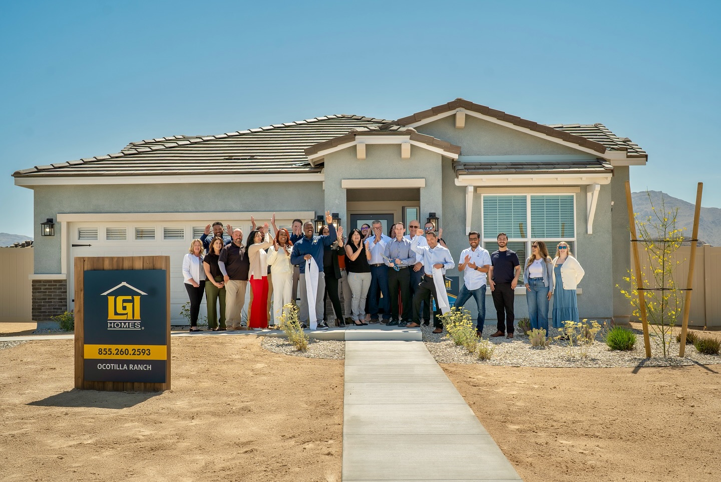 The Coronado Plan by LGI Homes at Ocotilla Ranch features three bedrooms, two bathrooms, and a spacious family room.