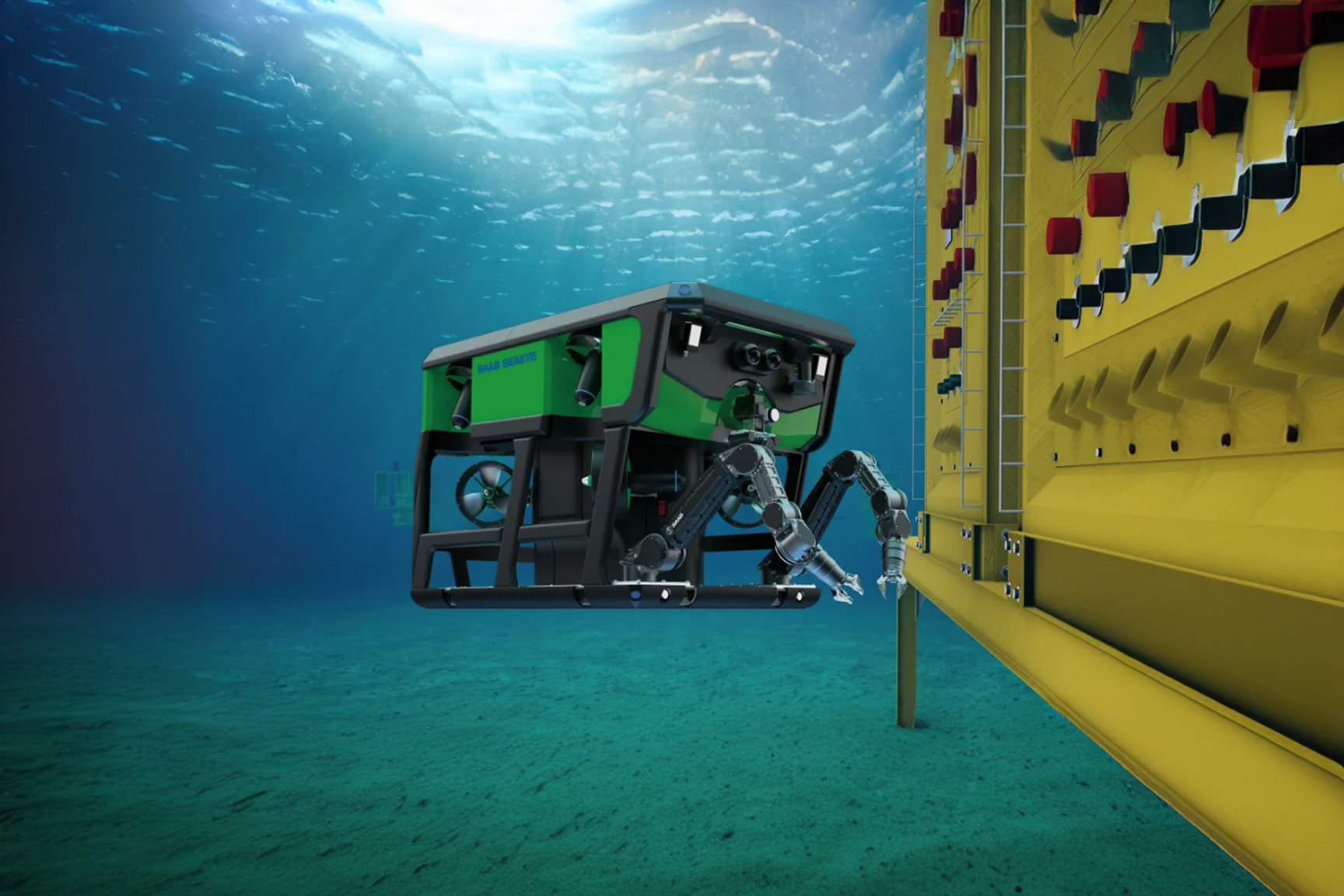 Figure 3  A more efficient and environmentally-friendly system makes the eWROV the world’s most capable and intelligent all-electric, work-class underwater vehicle. Vicor power converters enabled Saab to design a smaller, lightweight power system by efficiently converting high-voltage power down to loads.