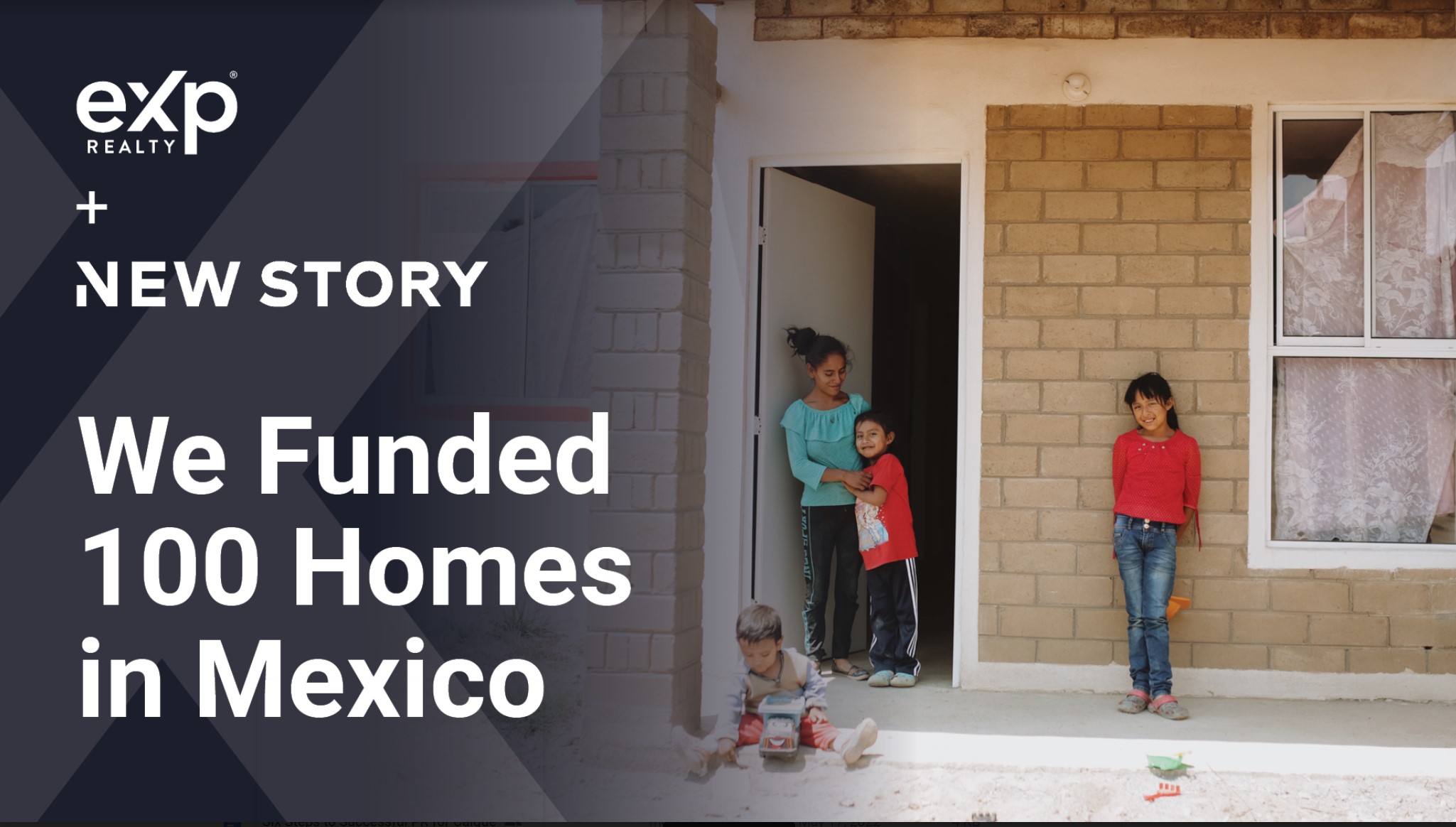 eXp Realty has surpassed its goal to raise $600,000 to build 100 new homes in Morelos, Mexico.