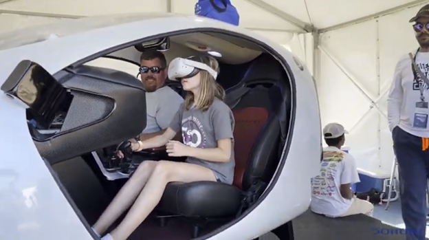 EAA AirVenture Oshkosh 2022—fans of all ages were able to simulate takeoff, flight, and landing the H1 eVTOL