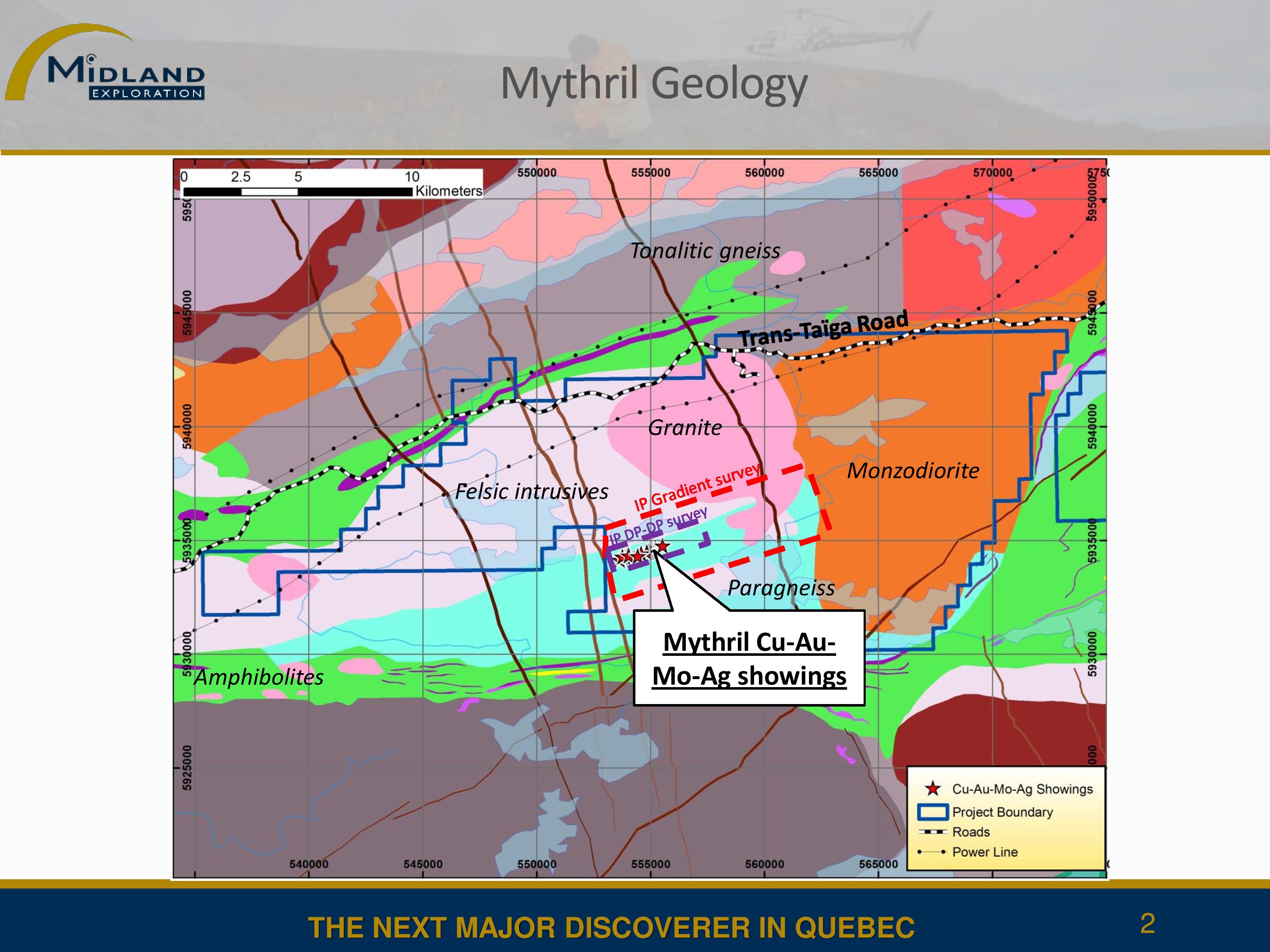 Géologie du secteur de Mythril