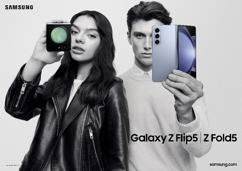 Les Samsung Galaxy Z Flip5 et Samsung Galaxy Z Fold5 Z donne une expérience pliable inégalée avec un design équilibré amélioré par la nouvelle charnière Flex et des capacités photographiques de qualité professionnelle uniques à FlexCam