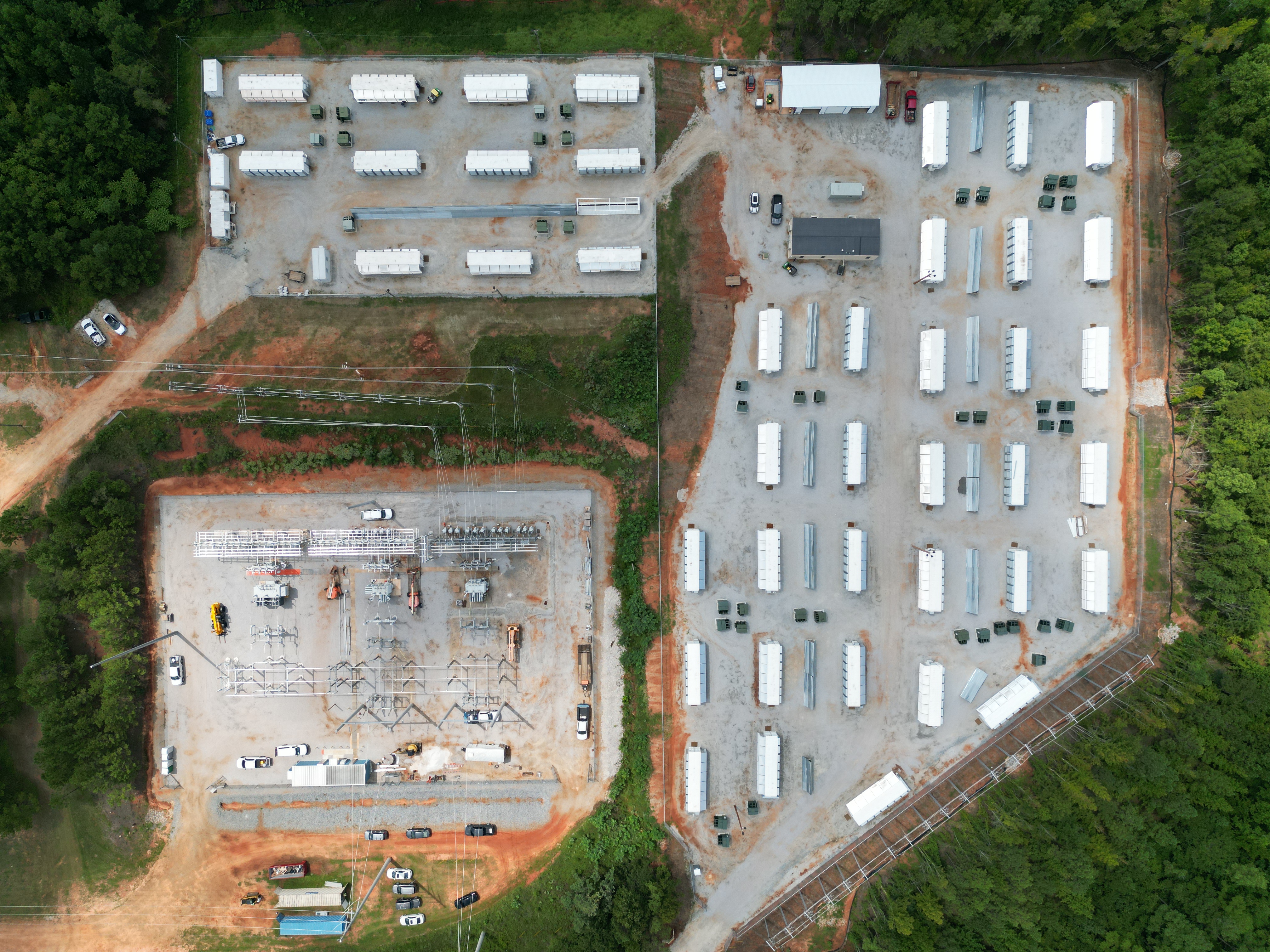 Overhead view of bitcoin mining campus in Sandersville, GA