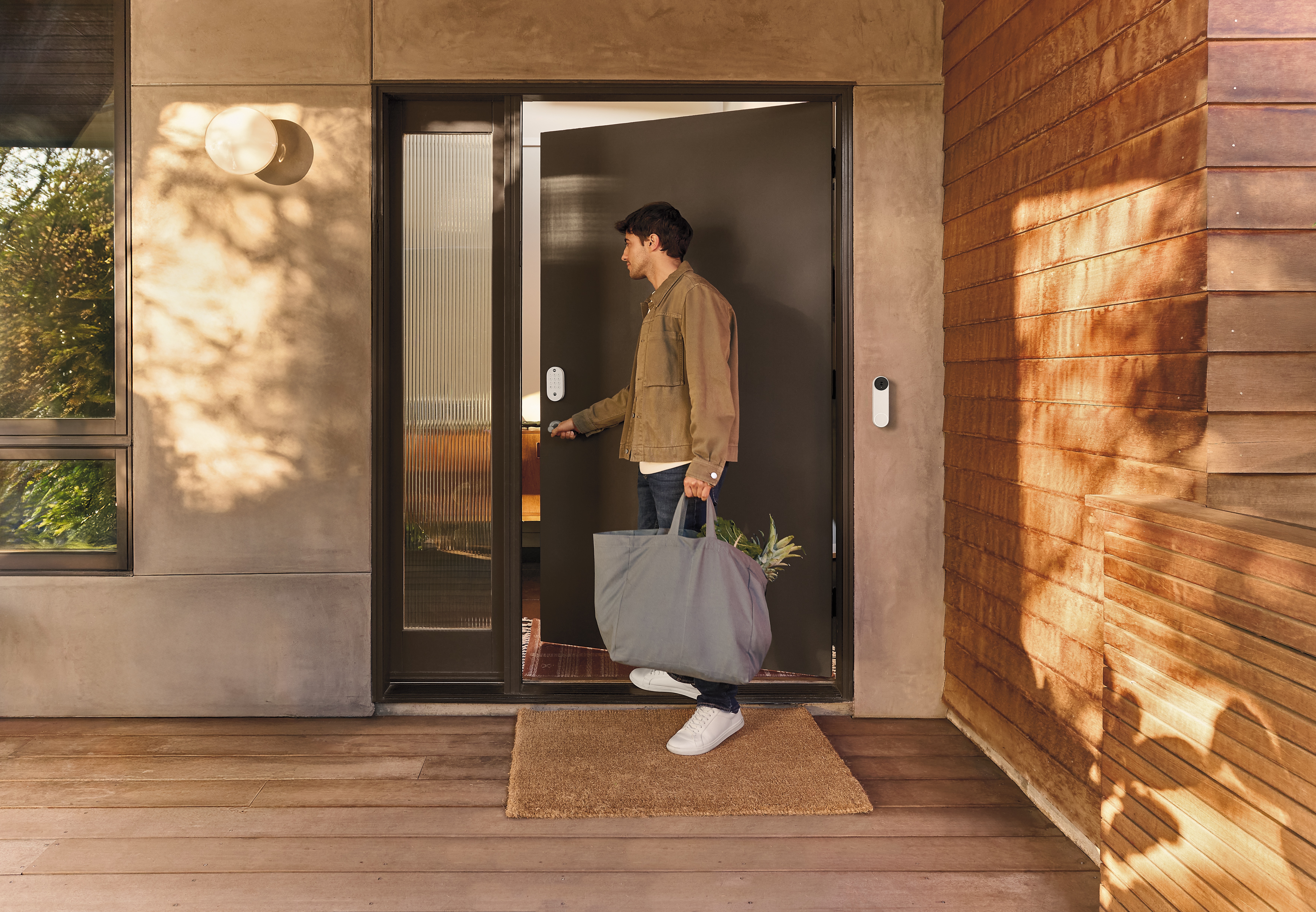 Yale Smart Lock and Google Doorbell in Snow White