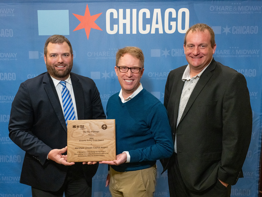 Pictured Above - Mark Hanna, Springfield Airport, Aaron Frame, Chicago Department of Aviation, and Corey Harper, Veregy