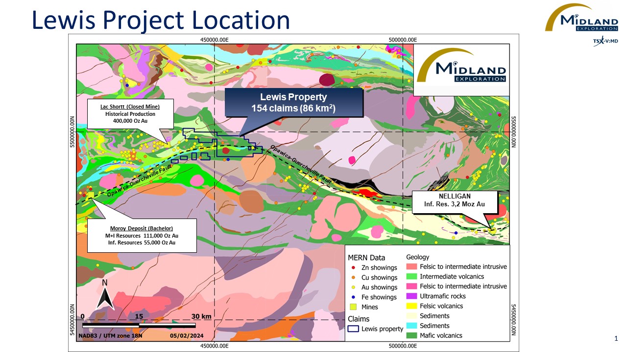 Figure 1 Lewis Project Location