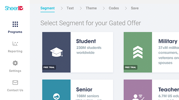 SheerID student verification program builder