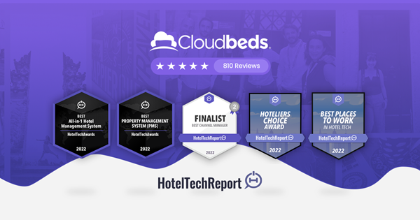 Cloudbeds wins 5 HotelTechAwards