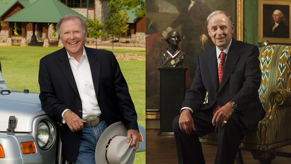 L to R: 
Bobby B. Lyle
Founder and Chairman, Lyco Holdings Incorporated
2019 Pioneer Honoree;
Cary M. Maguire
Chairman, Maguire Oil Company
2019 Pioneer Honoree

