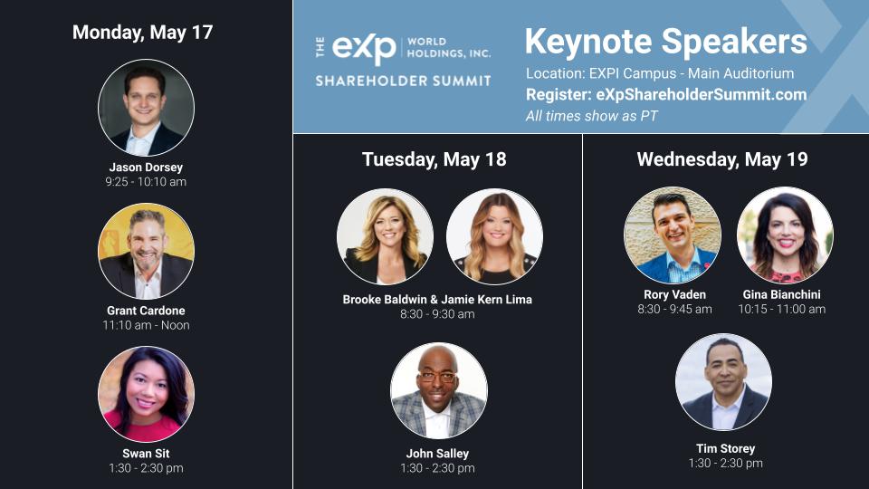 eXp Shareholder Summit Speakers