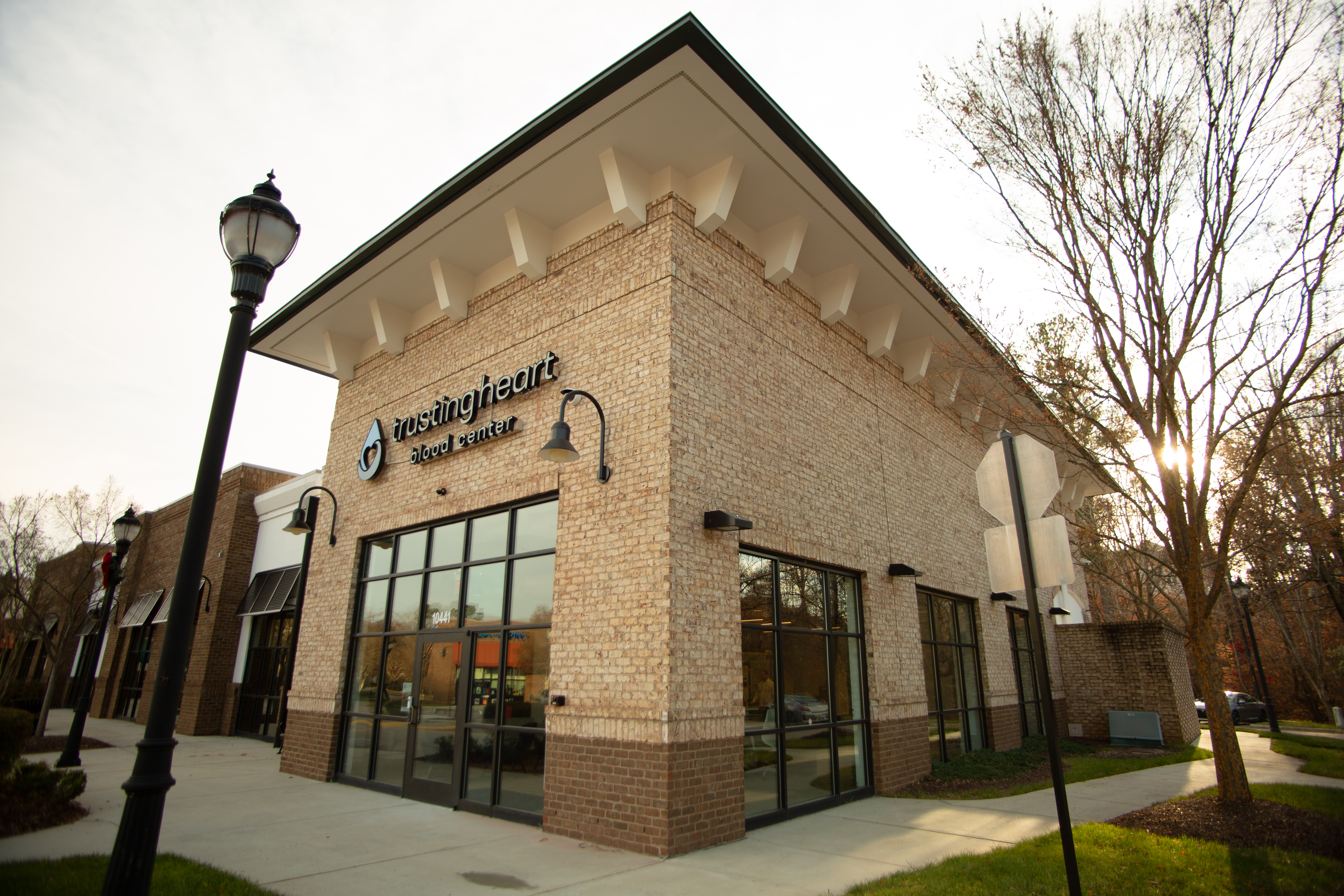 Exterior of New Trusting Heart Blood Center – Raleigh, North Carolina