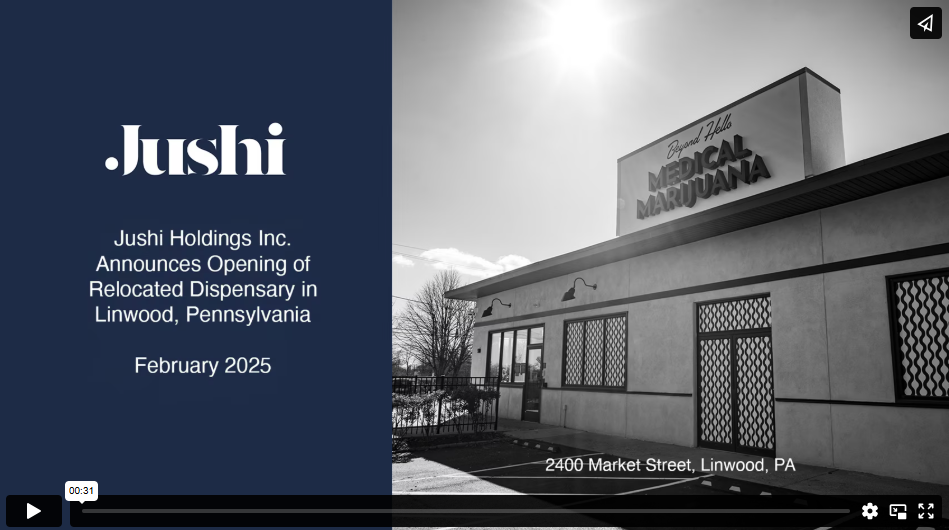 Jushi Holdings Inc. It announces the opening of the repansary entering Linwood, Pennsyllvania