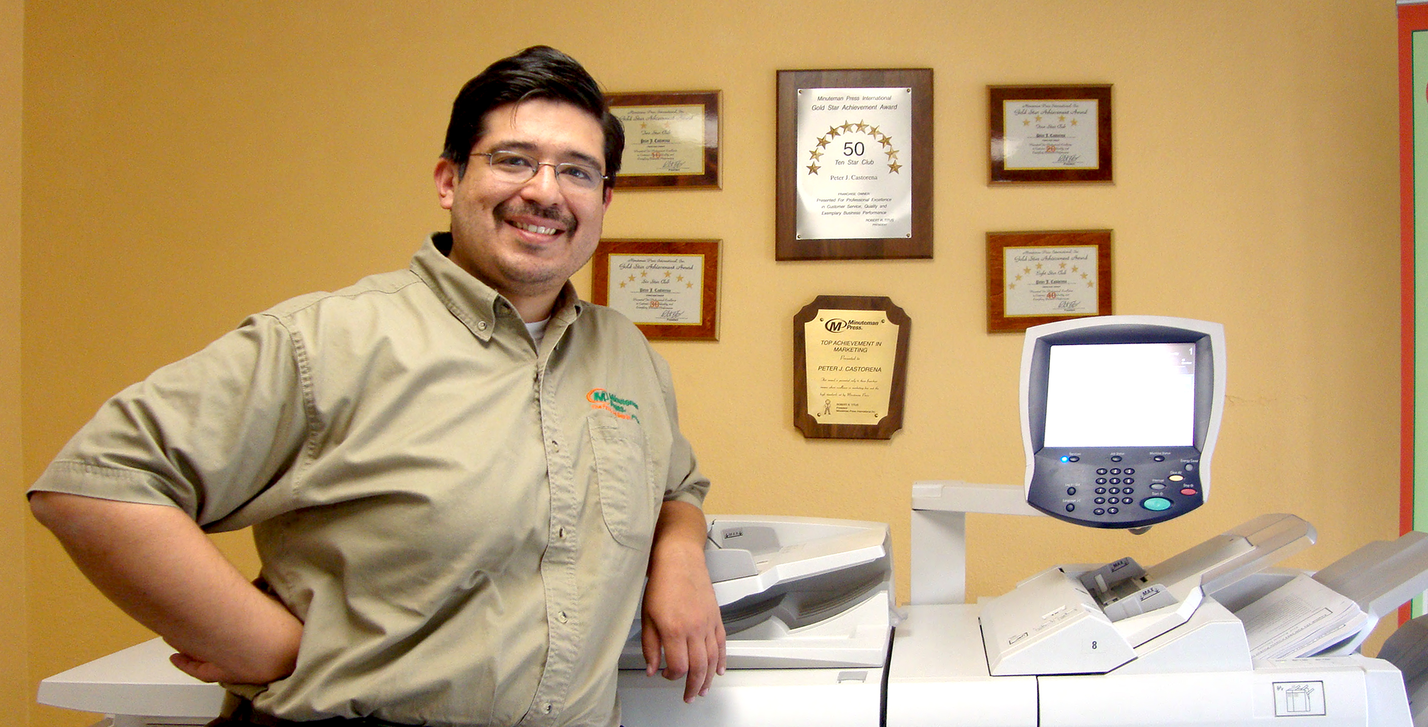 Peter Castorena - Minuteman Press printing franchise owner - Lancaster California