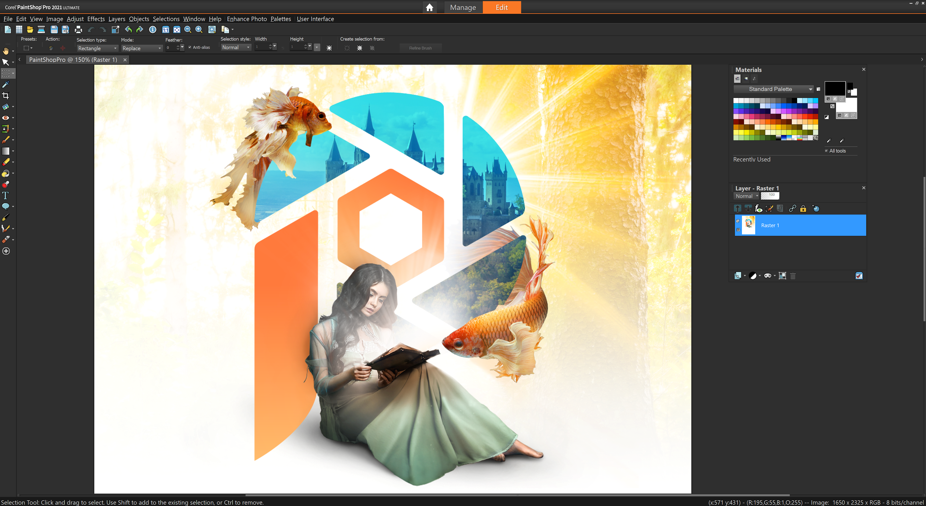 PaintShop Pro 2021 Ultimate Main UI