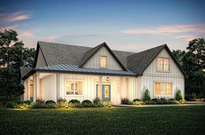 The four-bedroom Kennesaw floor plan by Terrata Homes is available at Southern Pines in Hilliard, FL