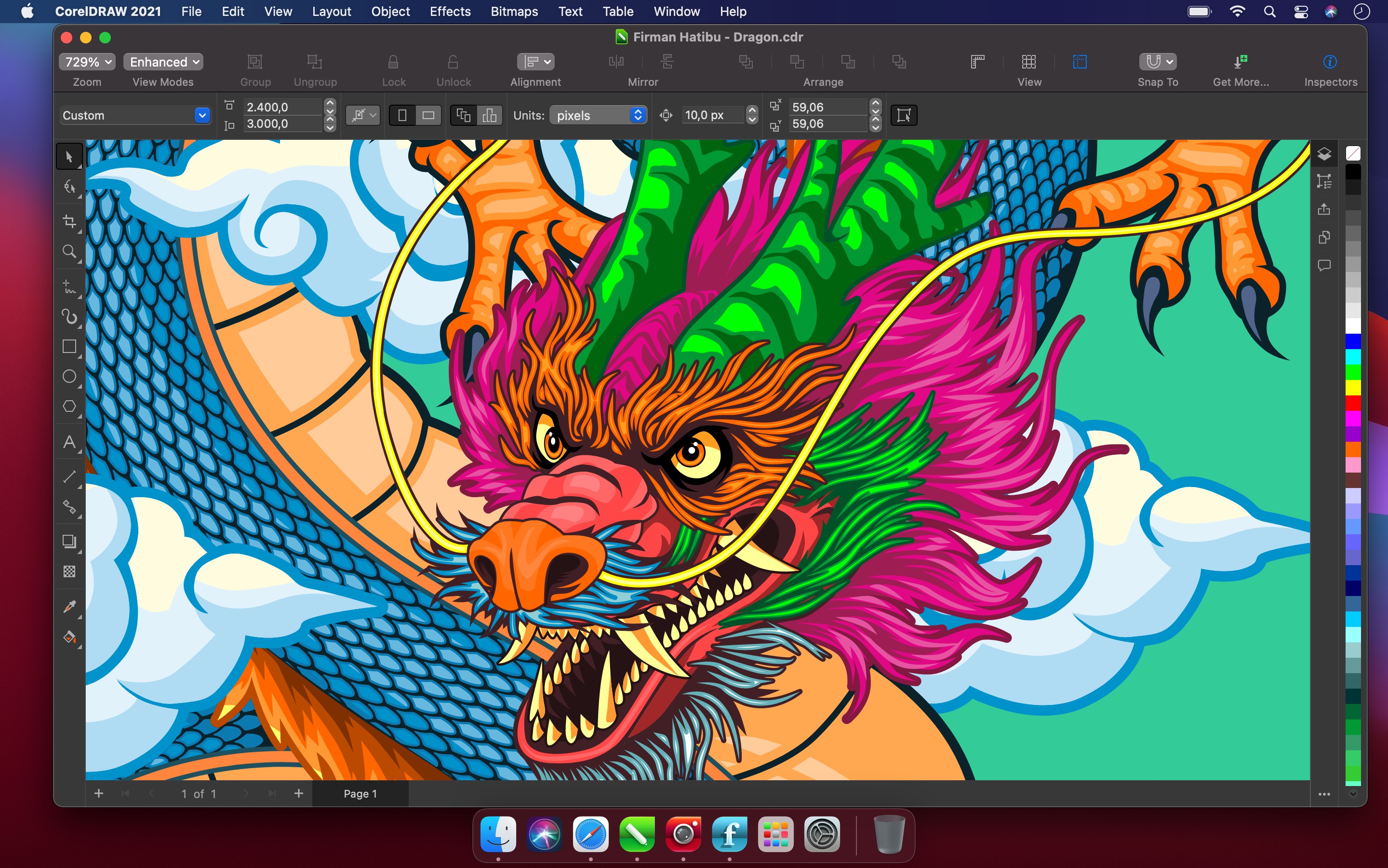 CorelDRAW Graphics Suite 2021 for Mac-Dark UI