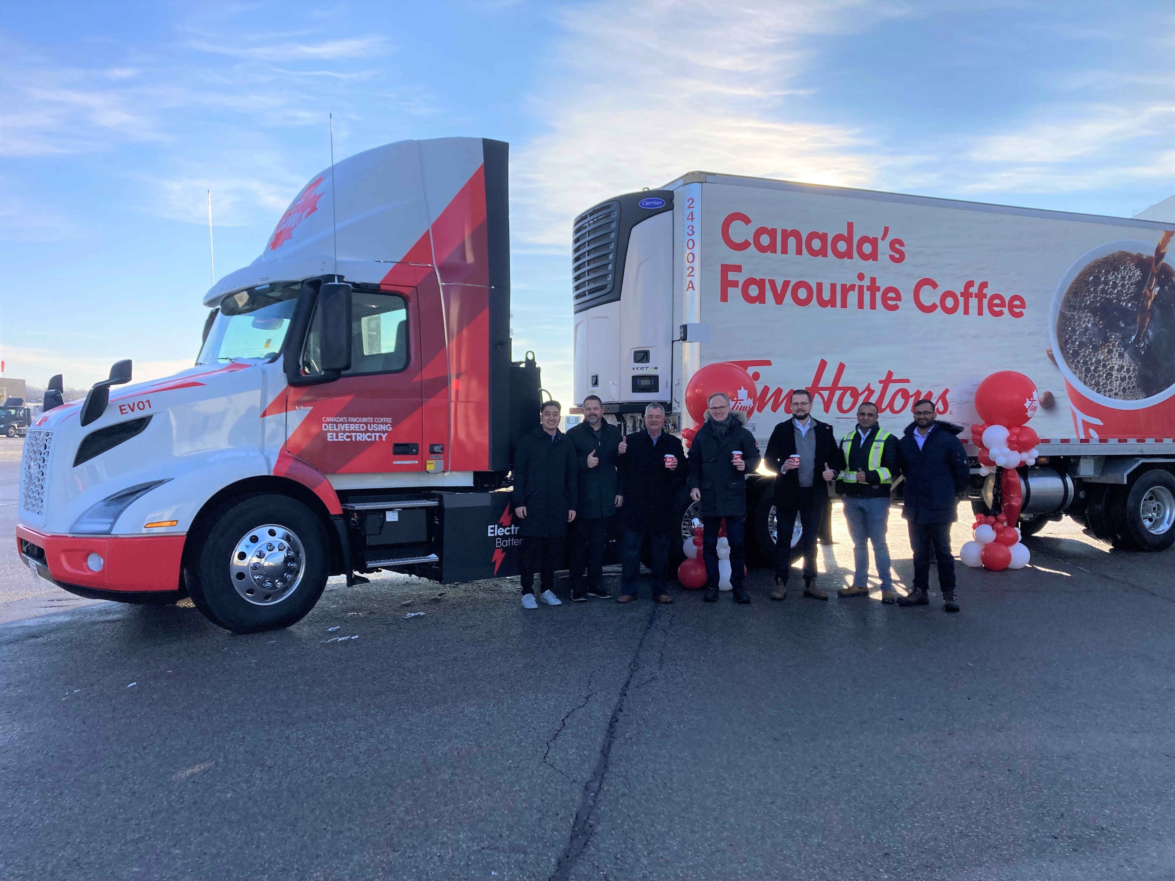 Volvo Trucks North America and Tim Hortons Key Handover Event