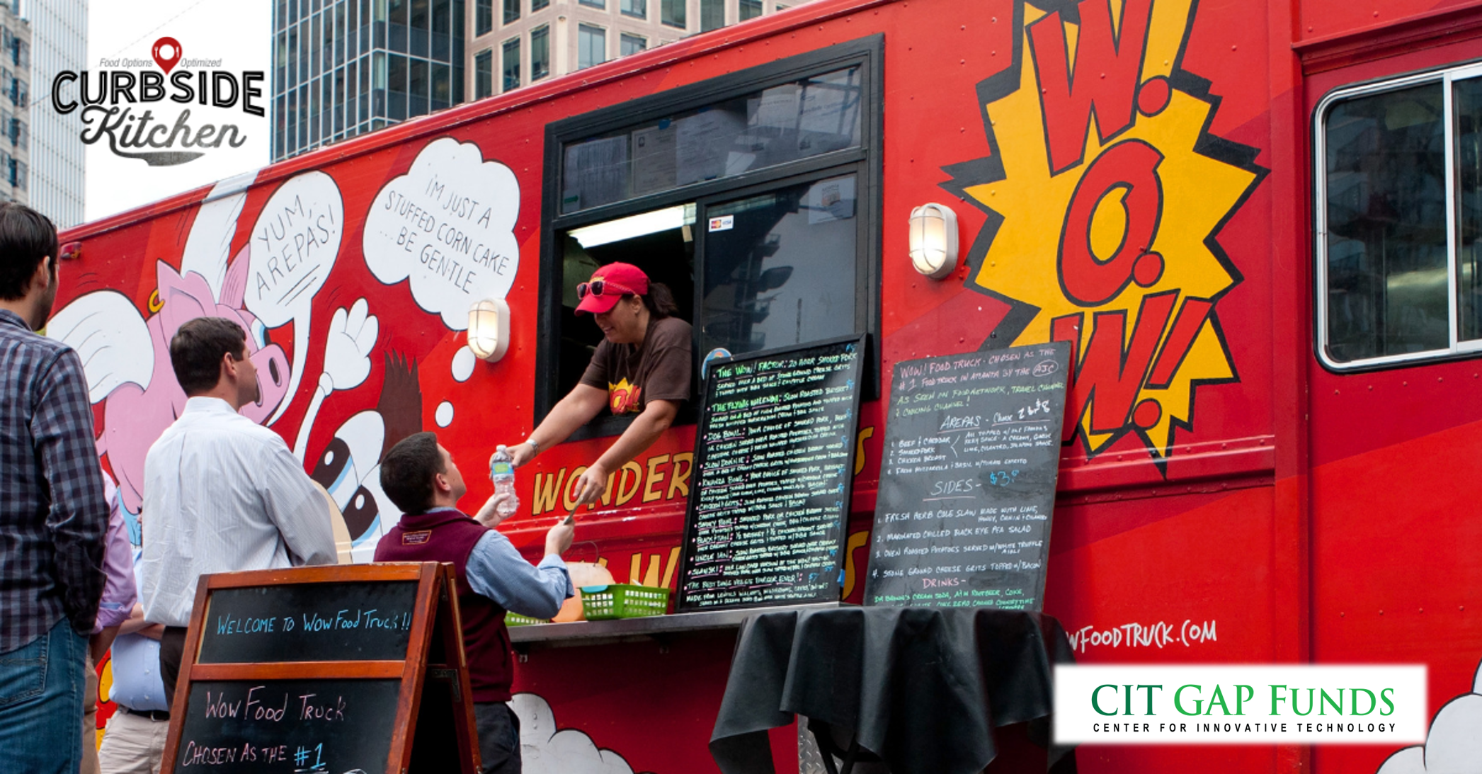 The Center for Innovative Technology (CIT) announced today that the Virginia Founders Fund (VFF) has invested in Tysons Corner, Va.-based Curbside Kitchen, developer of a technology platform that connects owners of Commercial Office and Multi-Family Residential buildings with Food Trucks. 