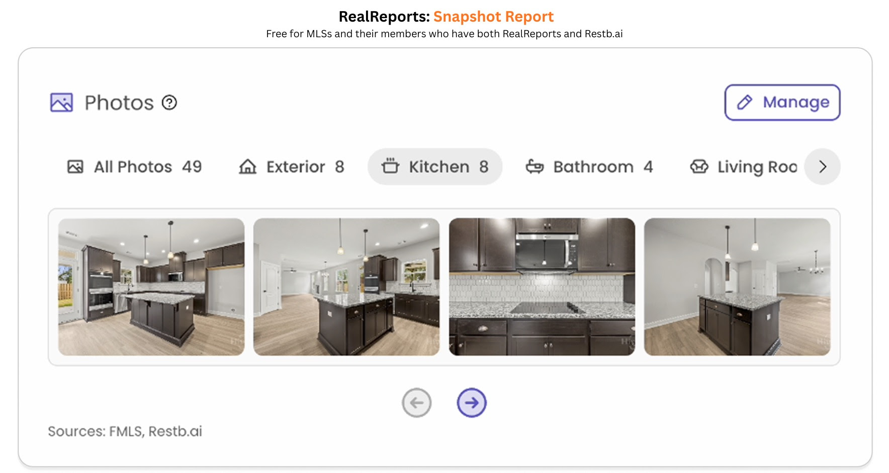 For mutual MLS clients working with both RealReports and Restb.ai, every report will automatically feature photos displayed in a cleaner, more intuitive format – at no additional cost – improving the user experience for agents and clients alike.