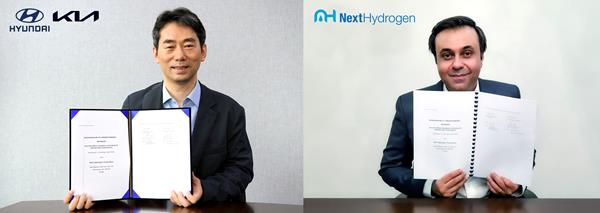 (from left) Jae-Hyuk Oh, Vice President and Head of Energy Business Development Group at Hyundai Motor Group / Raveel Afzaal, President and CEO of Next Hydrogen
