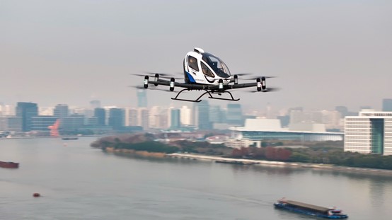 EHang’s EH216-S Pilotless eVTOL Completes Debut Flight in