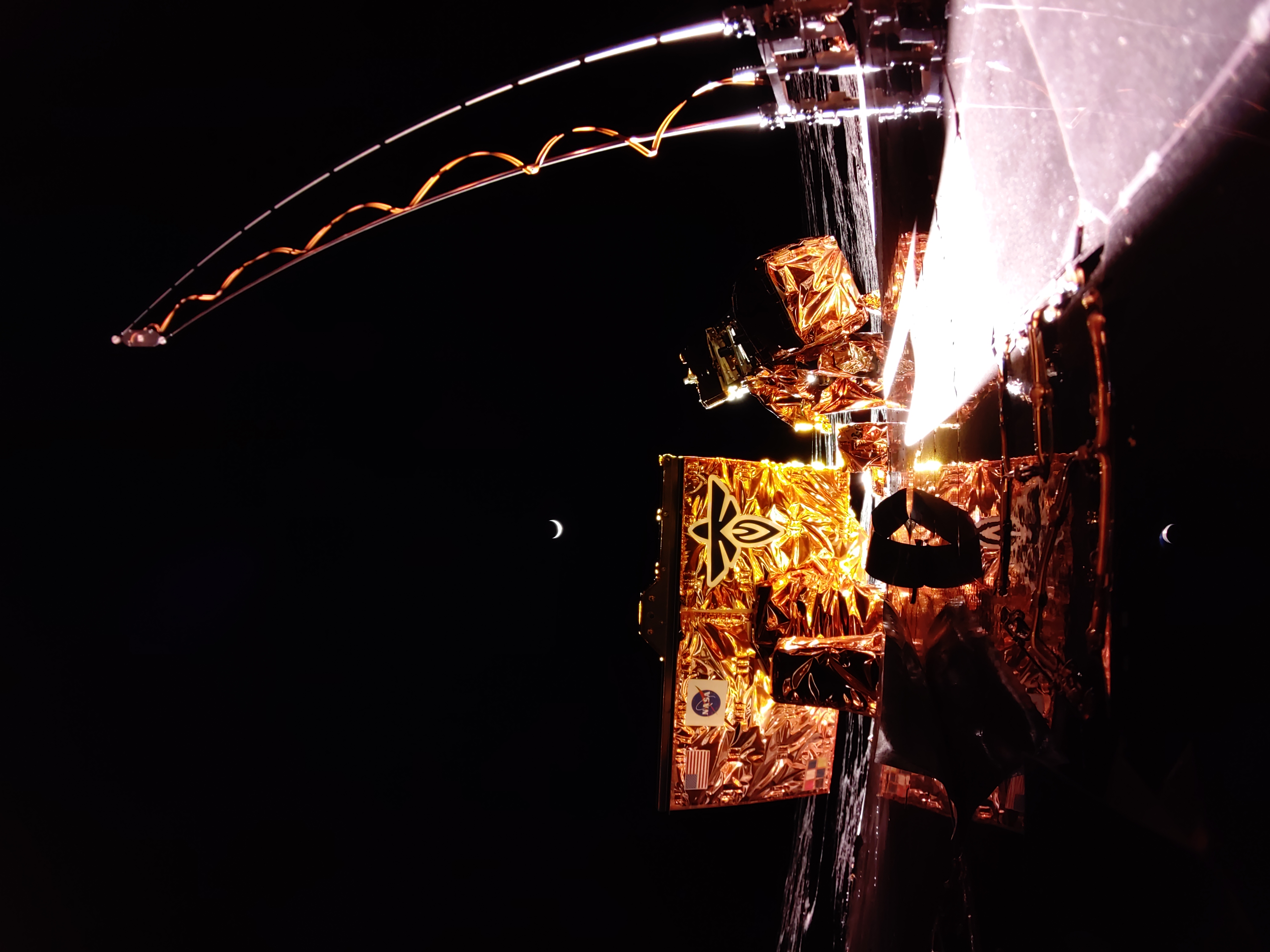 Blue Ghost During Sunset - Earth on Horizon 