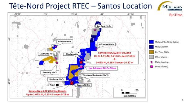 Figure 5 Tête Nord Project RTEC -Santos Location