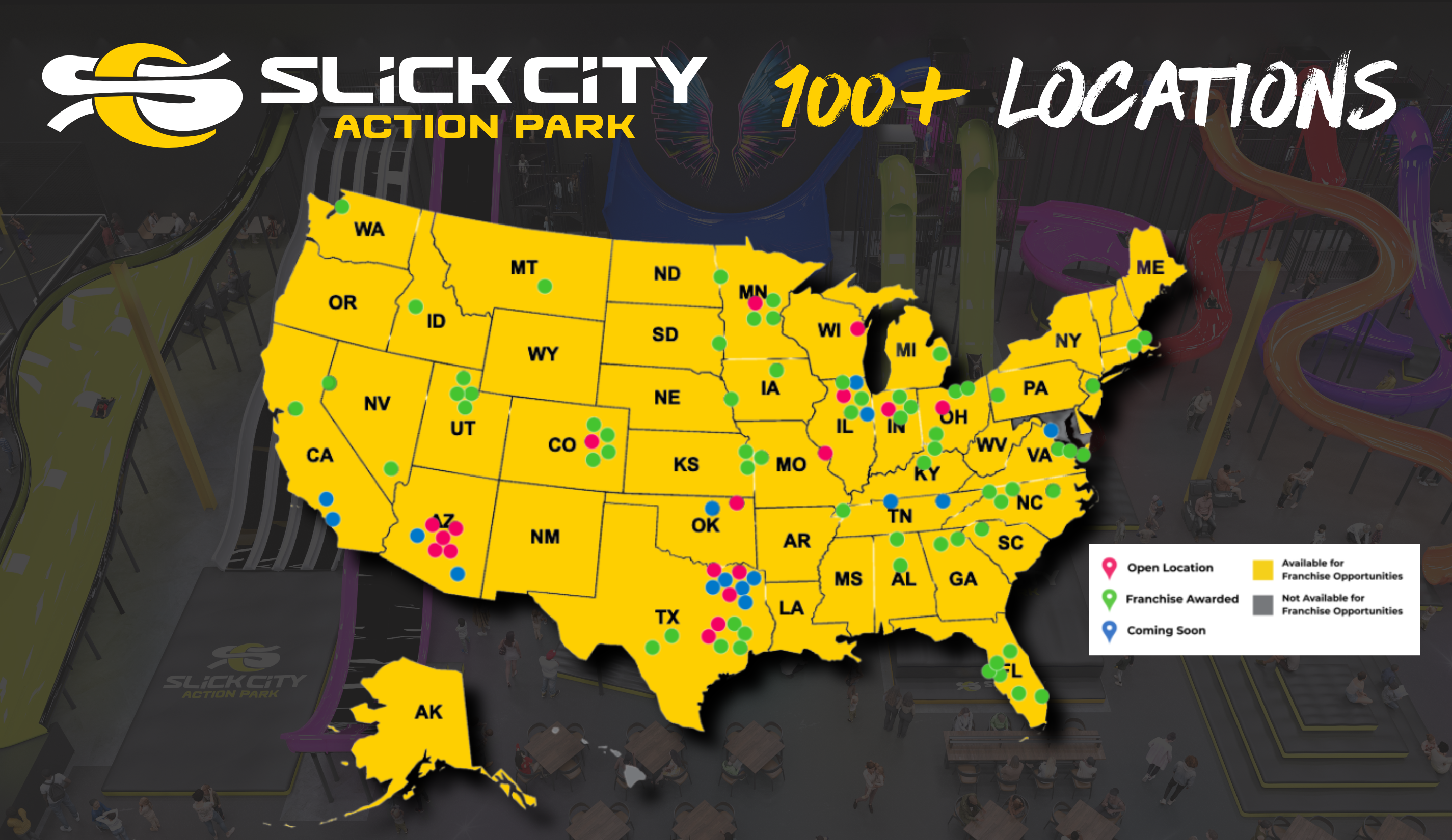 Slick City Action Park Map