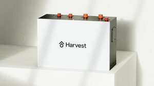 The Harvest Pod is the smart controller that orchestrates when the heat pump operates and how much heat to store using machine learning, sensors and controls. It optimizes for weather, grid costs and emissions, and energy use, always ensuring enough heat for home comfort.