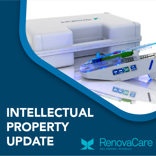 RenovaCare Awarded New Patents for SkinGun™: Ultra-Gentle Cell Spray Technology