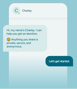 Screenshot - Charley the Abortion Chatbot 