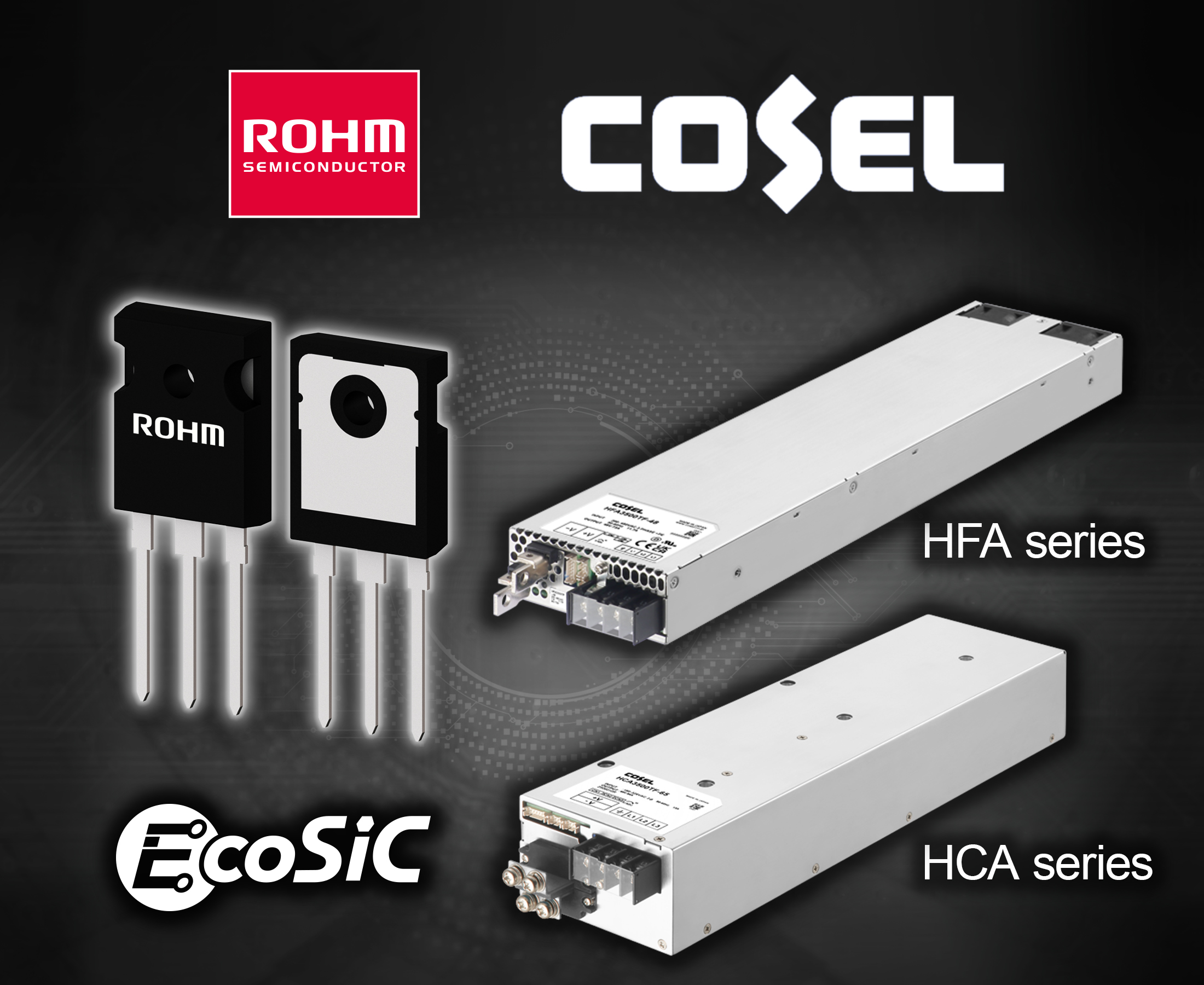 ROHM's EcoSiC Products Adopted by COSEL for 3-Phase Applications