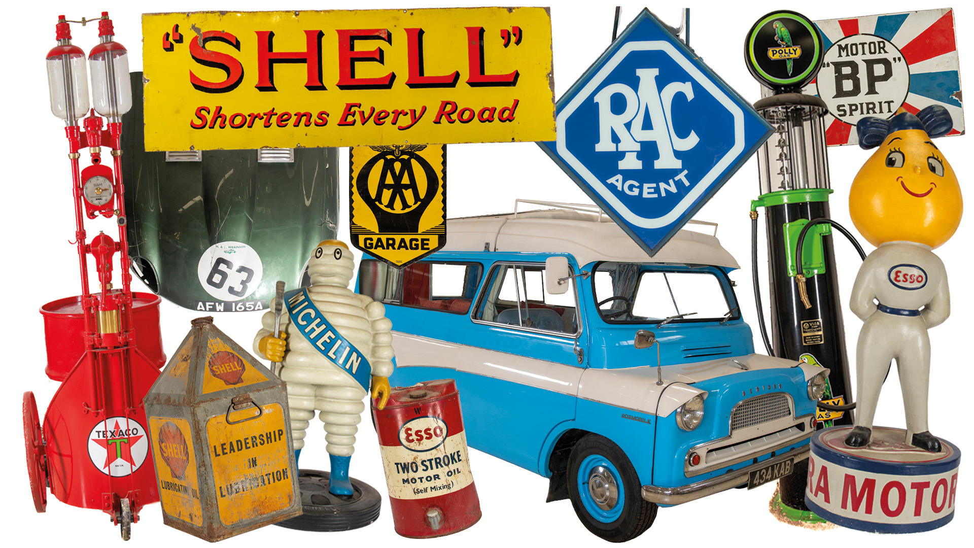 Selection of items from the upcoming Online Petroliana Auction